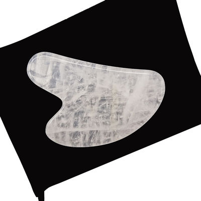Gezichtsmassage Hartvorm Wit Kristal Gua Sha Steen voor SPA Acupunctuur Therapie in Traditionele Chinese Geneeskunde Centrum