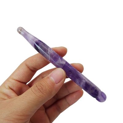 Slank Gezicht Gua sha Tools Natuurlijke Amethyst Acupressure Guasha Massage Therapy Pen voor het hele lichaam diepe weefsel pijnverlichting