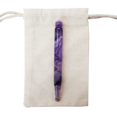 Slank Gezicht Gua sha Tools Natuurlijke Amethyst Acupressure Guasha Massage Therapy Pen voor het hele lichaam diepe weefsel pijnverlichting