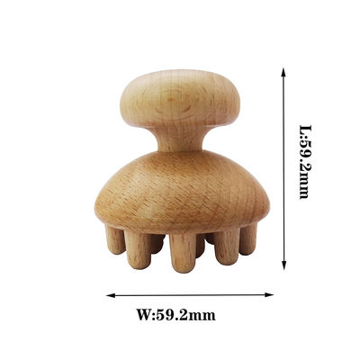 Muziek Functie Houten paddenstoel Gua Sha Therapie Massage Tool voor Hand-Held en Full Body Lymphatic Drainage