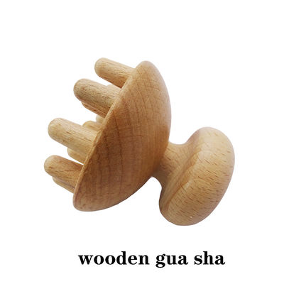 Muziek Functie Houten paddenstoel Gua Sha Therapie Massage Tool voor Hand-Held en Full Body Lymphatic Drainage