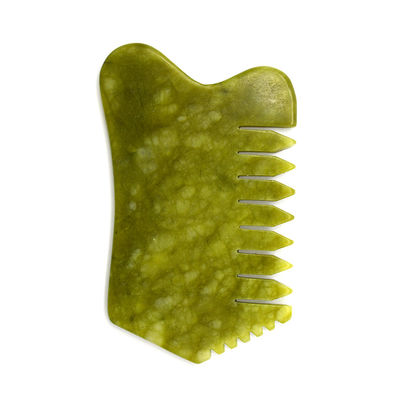 Persoonlijke gezondheidszorg Groene Jade Comb Guasha Schraper Tool voor hoofdverzorging en pijnverlichting Multifunctionele Handheld