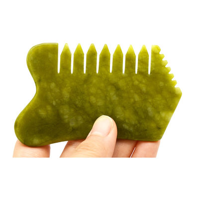 Persoonlijke gezondheidszorg Groene Jade Comb Guasha Schraper Tool voor hoofdverzorging en pijnverlichting Multifunctionele Handheld