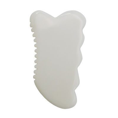 Dagelijkse anti-veroudering gezondheid en huidverzorging gereedschappen witte jade guasha bord met custom gua sha gezichtsmassage hulpmiddel