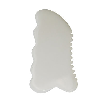 Dagelijkse anti-veroudering gezondheid en huidverzorging gereedschappen witte jade guasha bord met custom gua sha gezichtsmassage hulpmiddel