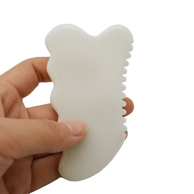 Dagelijkse anti-veroudering gezondheid en huidverzorging gereedschappen witte jade guasha bord met custom gua sha gezichtsmassage hulpmiddel