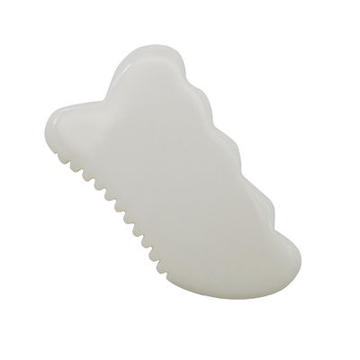 Dagelijkse anti-veroudering gezondheid en huidverzorging gereedschappen witte jade guasha bord met custom gua sha gezichtsmassage hulpmiddel