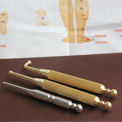 Relaxerende Massagetool voor diepe weefsels Messing handdrukpen voor reflexologie Drukpuntmassager