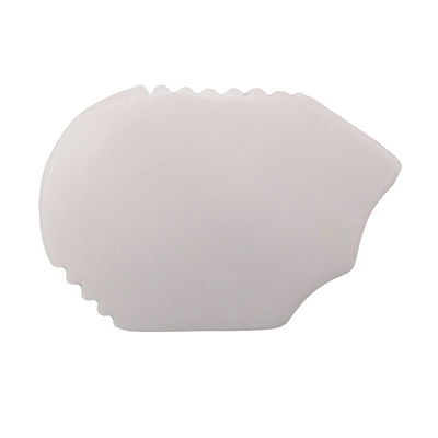 Gepersonaliseerd Logo Gua Sha Massage Tool Natuurlijk Wit Jade Guasha Board voor Gezicht Nek Arm Achter Lichaam Anti-Wrinkels Anti-aging