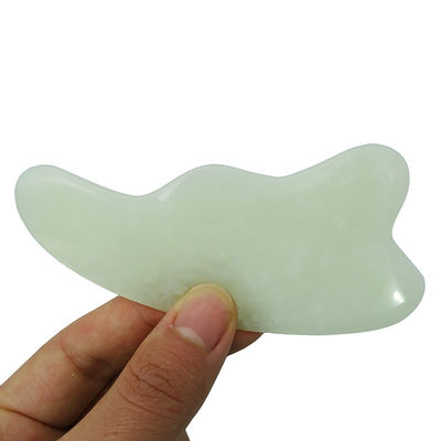 Gepersonaliseerd Logo Groene natuurlijke Spa Gua Sha Scalp Massage Tool voor het schrapen van gezichts- en lichaamshuid Gepolijste Guasha Face Massagers