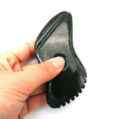Natuurlijk donkergroen Nefriet Jade Gua Sha Body Massage Tools Traditioneel schrapen voor het volledige lichaam 11.8cm*6cm*0.9cm