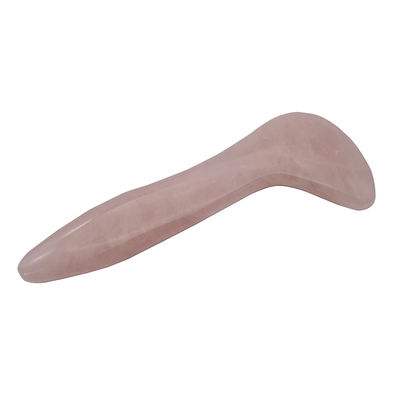 2024 Product Gepolijst Technisch Natuurlijk Roze Kwarts Jade Gua Sha Massage Tool voor Gezichtsmassage Geschenkdoos MOQ 100pcs