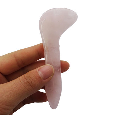 2024 Product Gepolijst Technisch Natuurlijk Roze Kwarts Jade Gua Sha Massage Tool voor Gezichtsmassage Geschenkdoos MOQ 100pcs
