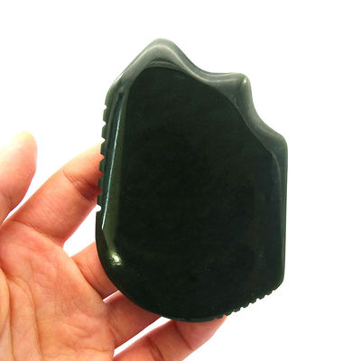 2024 Trend Producten Natuurlijke Jade Steen Guasha Tool voor Gezicht en Lichaam Schrapen Board Donkergroen Nefriet Massage Area