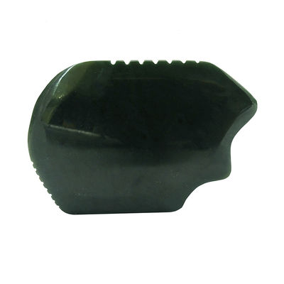 2024 Trend Producten Natuurlijke Jade Steen Guasha Tool voor Gezicht en Lichaam Schrapen Board Donkergroen Nefriet Massage Area