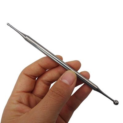 Gepolijste IASTM Dual Head Gezichtsreflexologie Tools Roestvrij staal Draagbare oor acupunctuur Body Point Probe Gezichtsreflexologie Massage Tool