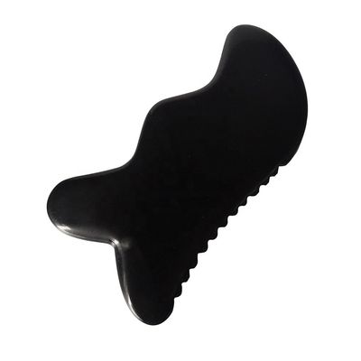 Gua Sha Massage Tool Natuurlijke Zwarte Bian Stone Guasha Tool voor Voet Nek Achterkant Gezichtsmassage
