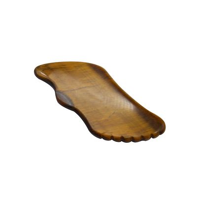 Handgemaakte handgemaakte Gua Sha natuurlijke tijger oog huid massager voor gezicht ogen nek nodieuze spier ontspanning OEM ODM