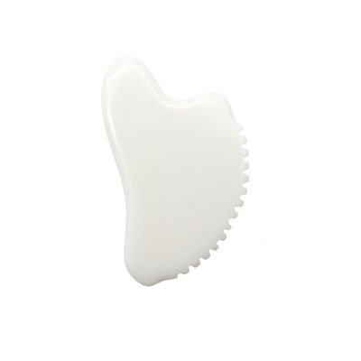 OEM Private Label White Jade Gua Sha Handmade Healing Stone Gua Sha Scraping Facial Massage Tools voor het verminderen van zwelling