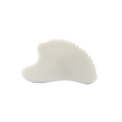 OEM Private Label White Jade Gua Sha Handmade Healing Stone Gua Sha Scraping Facial Massage Tools voor het verminderen van zwelling