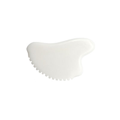OEM Private Label White Jade Gua Sha Handmade Healing Stone Gua Sha Scraping Facial Massage Tools voor het verminderen van zwelling