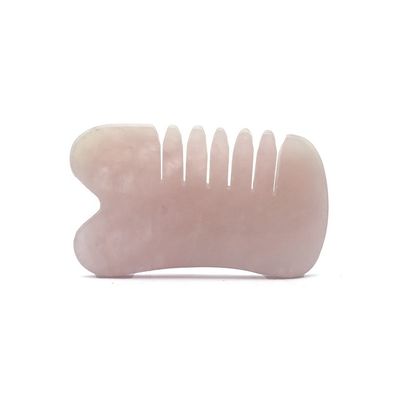 Handgemaakte natuurlijke rozenkwarts Gua Sha Schrapen Massage Kam Haar Guashsa voor hoofd Massage Modus nr. abkgs-030