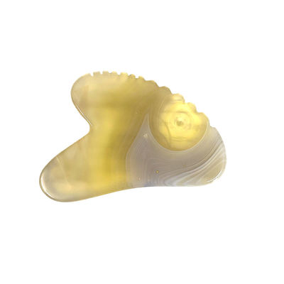 Custom Logo Massage Producten Natuurlijke Kersenbloesem Agate Sha Gua Board voor Gua Sha Therapie