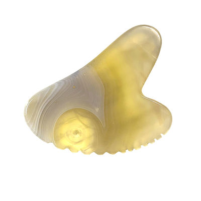 Custom Logo Massage Producten Natuurlijke Kersenbloesem Agate Sha Gua Board voor Gua Sha Therapie