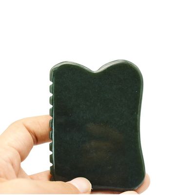 Zelfhulpmassagetool 200g Natuurlijk donkergroen Nefriet Gua Sha Steenbord voor gepersonaliseerde lichaamsmassage
