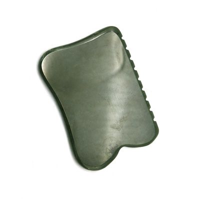 Zelfhulpmassagetool 200g Natuurlijk donkergroen Nefriet Gua Sha Steenbord voor gepersonaliseerde lichaamsmassage