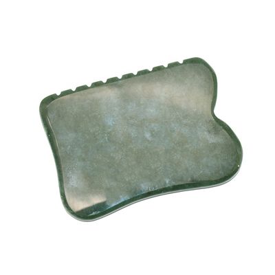 Zelfhulpmassagetool 200g Natuurlijk donkergroen Nefriet Gua Sha Steenbord voor gepersonaliseerde lichaamsmassage