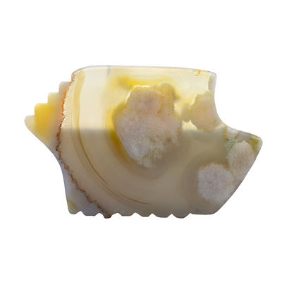 Massageproducten Natuurlijke kersenbloesem Agate Guasha Board voor zelfhulp Massage abkgs-210