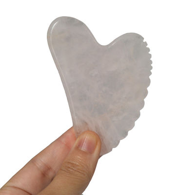 Gezicht Roze Hartvorm Roze Kwarts Jade Guasha Massager Gua Sha Board Massage Tool voor persoonlijke gezondheidszorg OEM/ODM