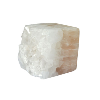 Regionaal kenmerk Roze kubusvormige essentiële olie aroma diffuser met onregelmatige kristal jade gletsjersteen