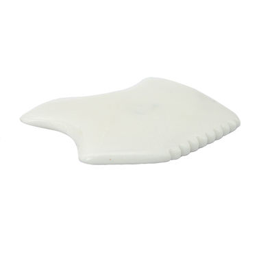 White Jade Gua Sha Massage Tool voor gezichtsmassage en lichaam SPA Acupunctuur Acupressure 9.5cm*7.5cm*0.7cm