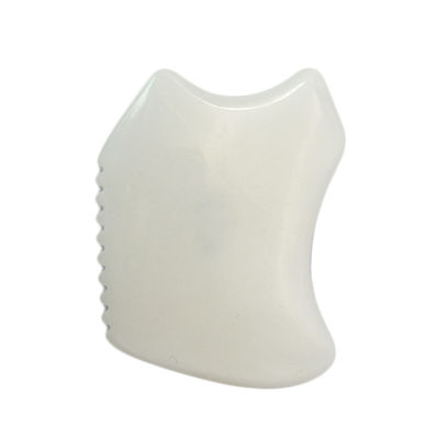 White Jade Gua Sha Massage Tool voor gezichtsmassage en lichaam SPA Acupunctuur Acupressure 9.5cm*7.5cm*0.7cm