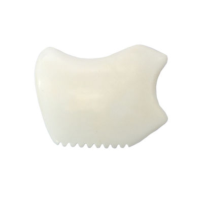 White Jade Gua Sha Massage Tool voor gezichtsmassage en lichaam SPA Acupunctuur Acupressure 9.5cm*7.5cm*0.7cm