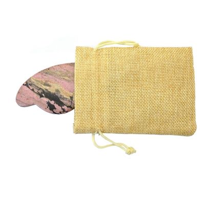 Multifunktioneel gezichtsmassageapparaat van roze rodonit jade Guasha massagebord Gua Sha massagetool voor gezondheidszorg