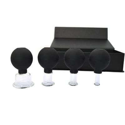 2024 Glas Rubber Massage Vacuüm Massage Cupping Set Therapie Machine Voor Lichaam Gezicht Achterbeen Leg Schouder Met Gepersonaliseerd Logo