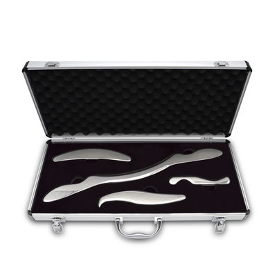 Metalen massagetools voor Guasha Set van 4 roestvrij staal Gua Sha schrapen lichaam Guasha massage