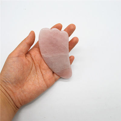 Gezichtsmassage en huidverzorging Rose Quartz Gua Sha Set met 90 mm lengte