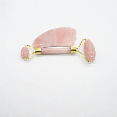 Gezichtsmassage en huidverzorging Rose Quartz Gua Sha Set met 90 mm lengte