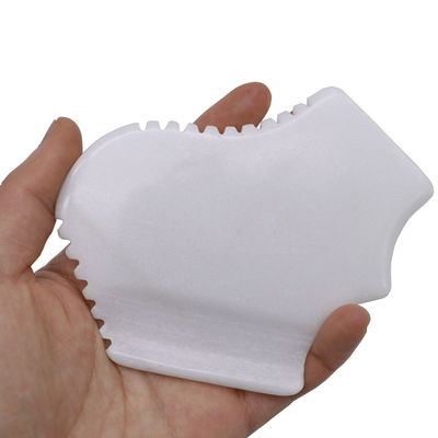 Massager 2024 Design Natural White Jade Gua Sha Board voor het schrapen Therapie Steengereedschap Massager