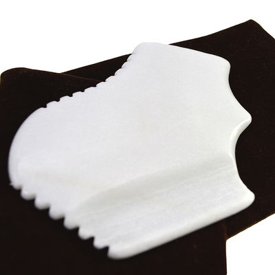 Massager 2024 Design Natural White Jade Gua Sha Board voor het schrapen Therapie Steengereedschap Massager