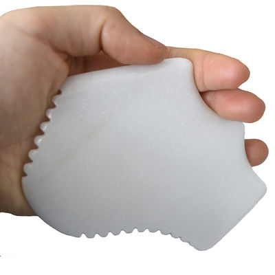 Massager 2024 Design Natural White Jade Gua Sha Board voor het schrapen Therapie Steengereedschap Massager