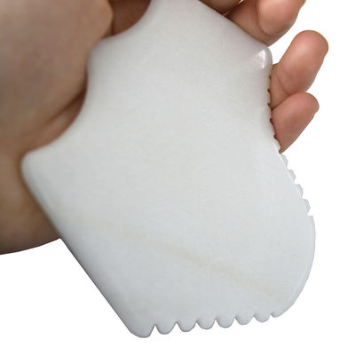 Massager 2024 Design Natural White Jade Gua Sha Board voor het schrapen Therapie Steengereedschap Massager