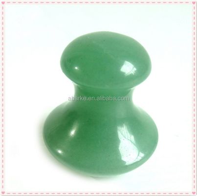 Champignonvormige Gua Sha Massage Stone Handgemaakte groene Aventurine Tool voor gezichtsverjonging