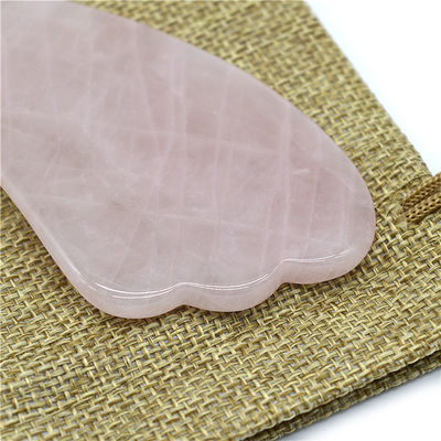 Gepolijst zwart rozen kwarts Gua Sha massagetool voor natuurlijke gezichtsbehandelingen