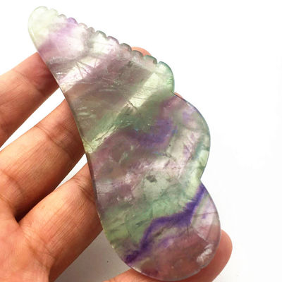 Gezondheidszorg Massage Natuurlijke kleurrijke JADE Guasha Fluoriet Gua Sha Schrapen Massage Tool