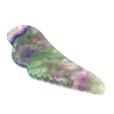 Gezondheidszorg Massage Natuurlijke kleurrijke JADE Guasha Fluoriet Gua Sha Schrapen Massage Tool